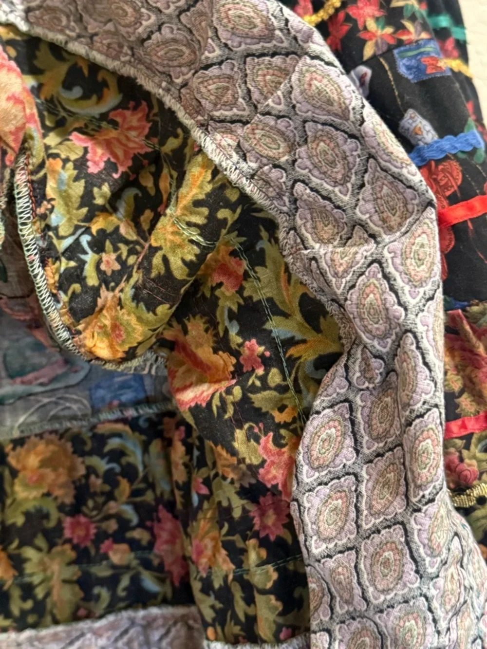 Celestial Western Maximalist Tiered Skirt Vintage London Bridge Mondiki L/XL